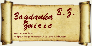 Bogdanka Žmirić vizit kartica
